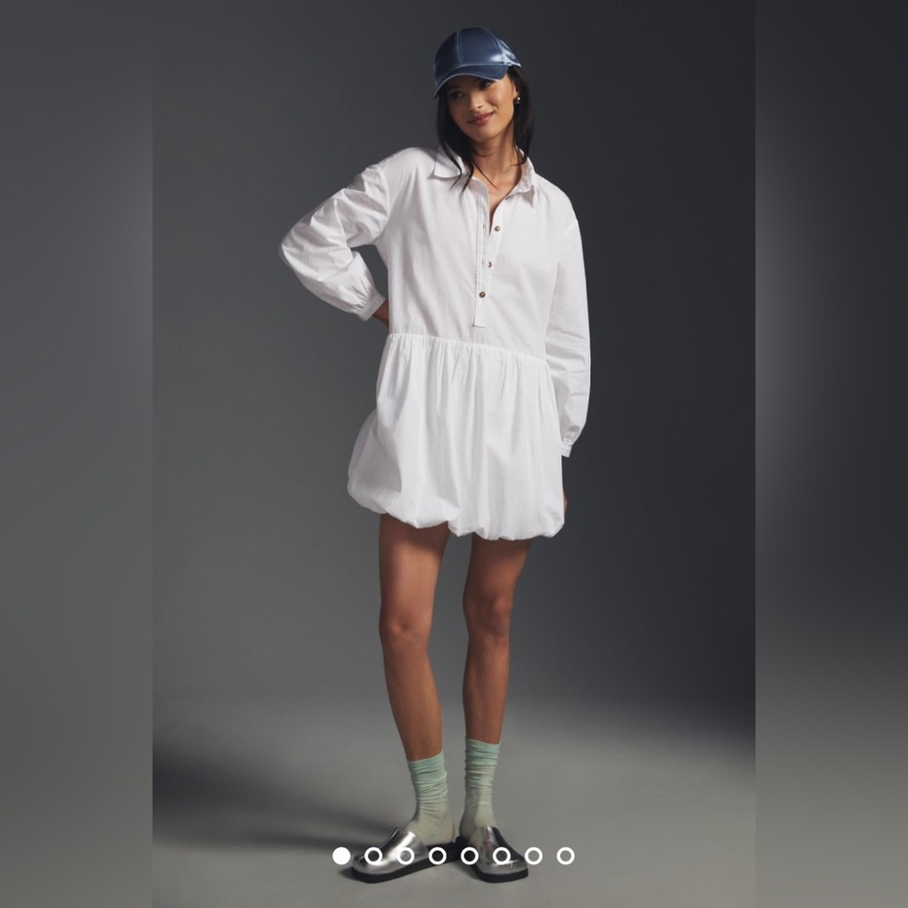 Maeve bubble hem shirt dress